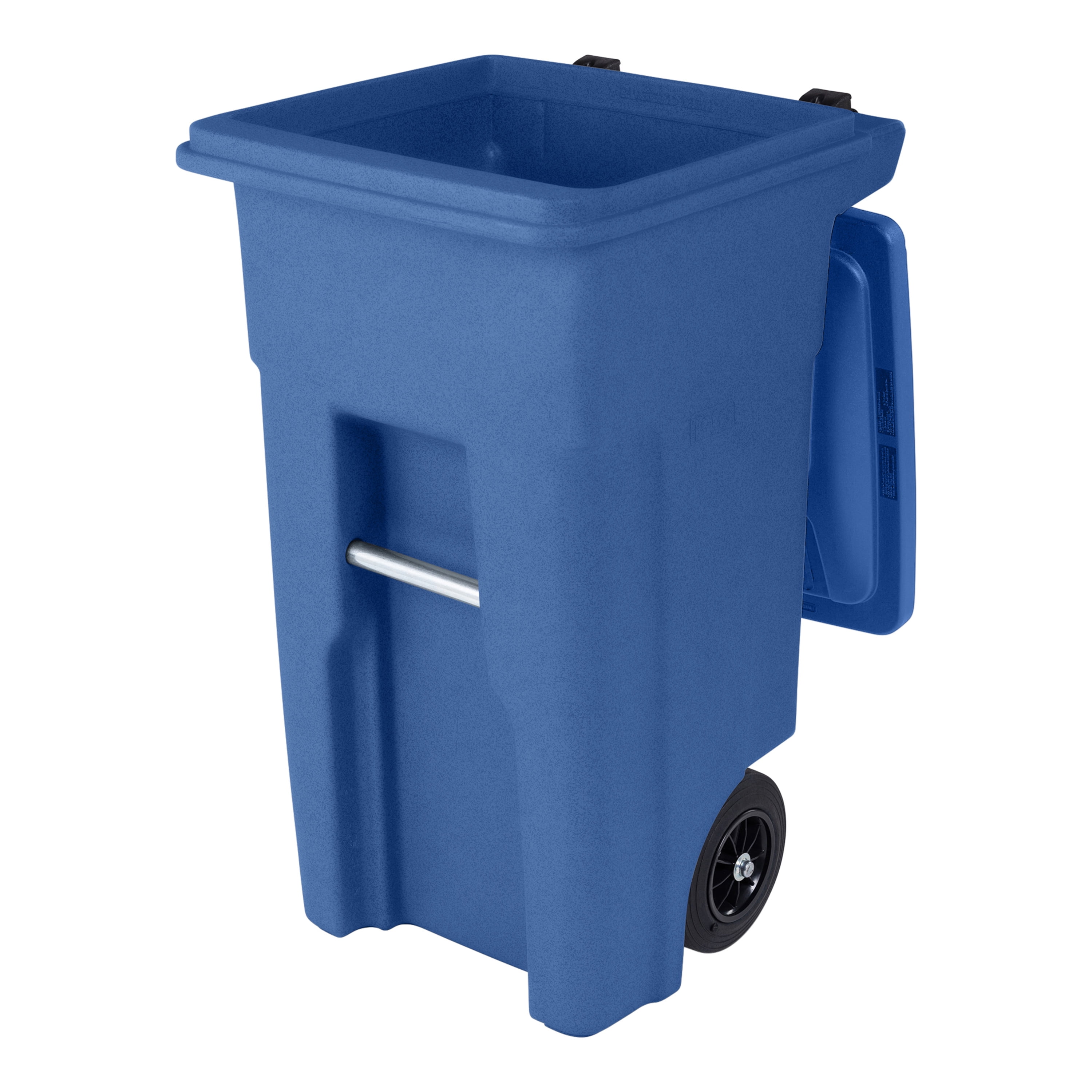 Toter 32 Gallon Trash Can Blue with Wheels and Lid