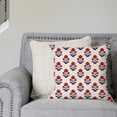 thumbnail image 5 of Block Print Throw Pillow Covers 18x18 Inch Set of 2 Red and Blue Vintage Boho Floral Outdoor Decorations Decorative Throw Pillows Cases Cushion Covers for Home Living Room Couch Decor, 5 of 6