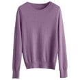 thumbnail image 3 of JIANJIA Sweaters For Women Autumn Winter Round Neck Solid Color Long Sleeves Pullover Holiday Wear, 3 of 3