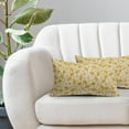thumbnail image 2 of Yellow Floral Pillow Covers 12x20 Set of 2 Vintage Rustic Old Style Cute Small Flower Yellow Cream Print Decorative Outdoor Pillowcases Farmhouse Throw Cushion Case Decor for Couch Sofa Bed, 2 of 6