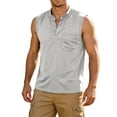 thumbnail image 3 of Men's Sleeveless Pocket T-Shirt Tank Top Muscle Tee V-Neck Casual Sports Shirts Moisture Wicking Quick Dry Breathable Summer Gym Workout Running Outdoors Essentials | JASKFLY,Gray XL, 3 of 9