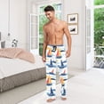 thumbnail image 6 of FORMRS Mens Pajama Pants with Pockets Sleepwear Lounge Bottoms Sizes S-2XL, Orange Hand Drawn Sailboats, 6 of 7