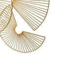 thumbnail image 5 of CosmoLiving by Cosmopolitan Gold Metal Sunburst Crescent Overlapping Wire Fan Home Wall Decor, 45" x 2" x 22", 5 of 14