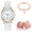 White, variant on Smart Watch - Women's Classic Quartz Watch With Luminous Dial, Frosted Leather Strap, Retro Small Round Women's Watch With Bracelet And Box