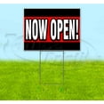 thumbnail image 1 of Now Open (18" x 24") Yard Sign, Includes Metal Step Stake, 1 of 6