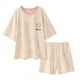 thumbnail image 3 of Conjunto de pijama de verano para mujer y pantalones cortos de manga corta con dibujos animados, ropa ligera para el hogar, 3 of 5