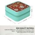 thumbnail image 2 of Autua Red Floral Pattern Flexible Storage Jewelry Box for Travel Green, 2 of 5