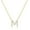 M, variant on Airstra 14K White Gold Plated Cubic Zirconia Initial Necklace | Letter Dainty Necklaces for Women