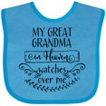 thumbnail image 3 of Inktastic My Great Grandma in Heaven Watches over Me Boys or Girls Baby Bib, 3 of 4