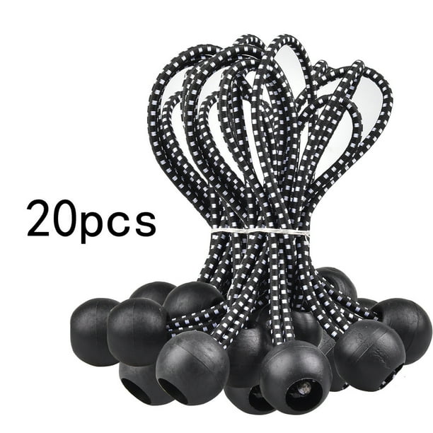 30 Pieces) Rubber Bungee Cord Bungee Ball 15.5cm Bungee Cords with Balls  Black Bungee Bungee Tarpaulin Bungee Bungee Ball,MU 