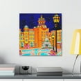 thumbnail image 4 of City Square in Moonlight - Canvas, 4 of 10
