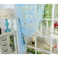 thumbnail image 4 of Voile Semi Sheer Curtains Set of 2, Solid Sheer Curtain Scarf Drapes Rod Pocket Crushed Window Panels for Bedroom Living Room Kitchen, Cheap Luxury Voile Net Curtains Slot Top Plain Floral, 4 of 4