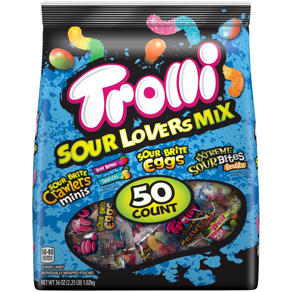 Trolli Sour Lovers Mix Assorted Gummy Candy Variety Bag, 2.25 Lb