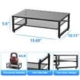 thumbnail image 4 of Soporte de monitor Gianotter de metal de 2 niveles para escritorio de oficina, 4 of 8