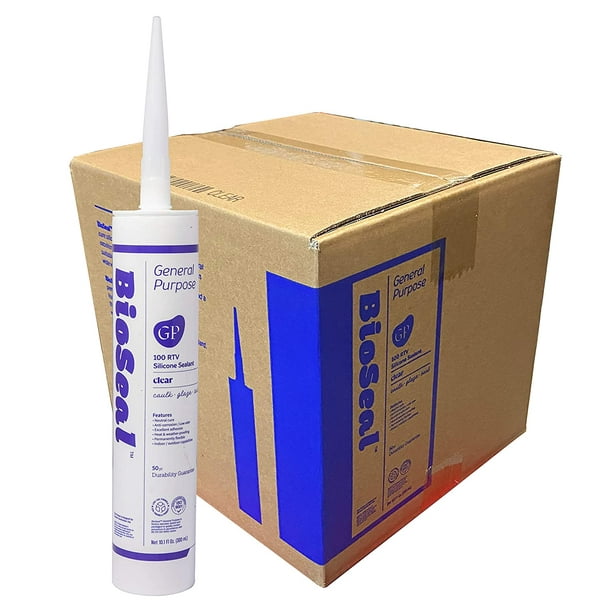 Clear BioSeal Waterproof Caulk & Sealant 100% RTV Silicone Sealant ...