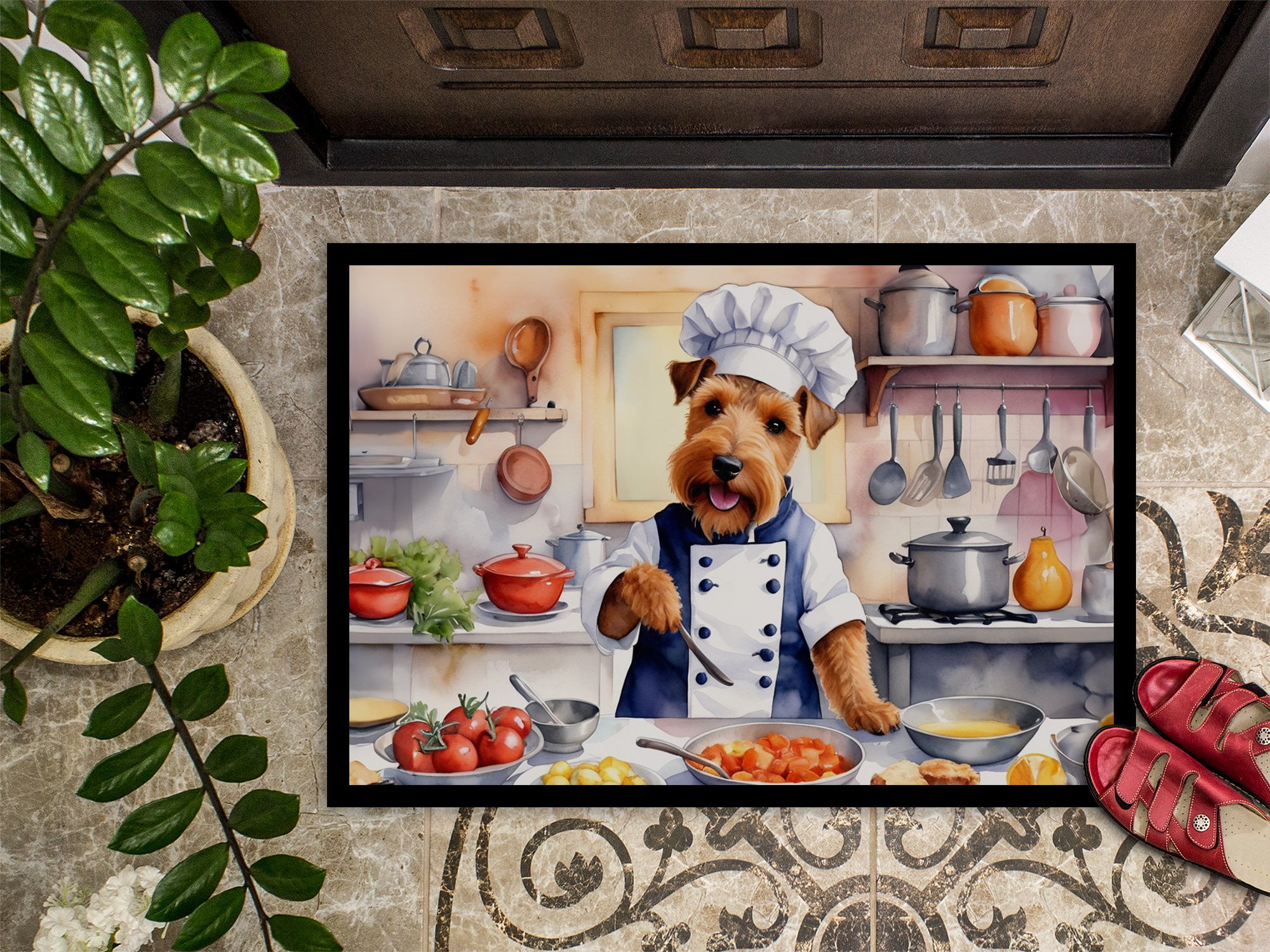 Welsh Terrier The Chef Doormat