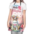 thumbnail image 2 of Hello Valentine’s Day Australian Shepherd Flower Crown Romantic Pink Floral Apron Aussie Dog Lover Gifts for Cooking Grilling Baking Painting Gardening - 00031, 2 of 5
