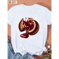 thumbnail image 1 of Women's Casual Comfort T-Shirt with Unique Chocolate Candy Design Round Neck, Short Sleeve - Perfect for All Seasons, 1 of 8