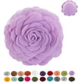 thumbnail image 6 of Fennco Styles Eva's Flower Garden Decorative Throw Pillow Case - 16 inches Round (Lilac, 16" Case Only), 6 of 7