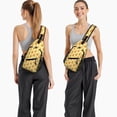 thumbnail image 3 of Pizza Party Time Fun Delicious Pizza Cartoon Foodie Lightweight Crossbody Sling Bag Multipurpose, 3 of 6