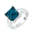 thumbnail image 2 of Sterling Silver with Natural London Blue Topaz Solitaire Ring, 2 of 3