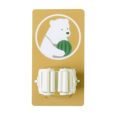 

2024 Wall Mounted Mop Clip Strong Adsorption Capacity Waterproof Roller Design Broom Rack for Bathroom Kitchen ToiletBear
