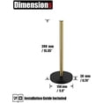 thumbnail image 2 of Toilet Paper Storage Stand Gold, 304 Stainless Steel Thicken 0.8mm Tissue Reserve Holder Dispenser for Bathroom, Brushed Gold, TPS180-BG, 2 of 8
