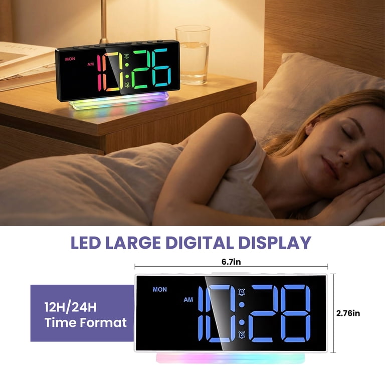 Daybetter Digital Bedside Alarm Clock with RGB Night Light photo 5