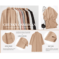 thumbnail image 4 of Womens Long Cardigan Sweaters Chunky Open Front Oversized Slouchy Knit Fall Trendy Coatigan Jackets, 4 of 6