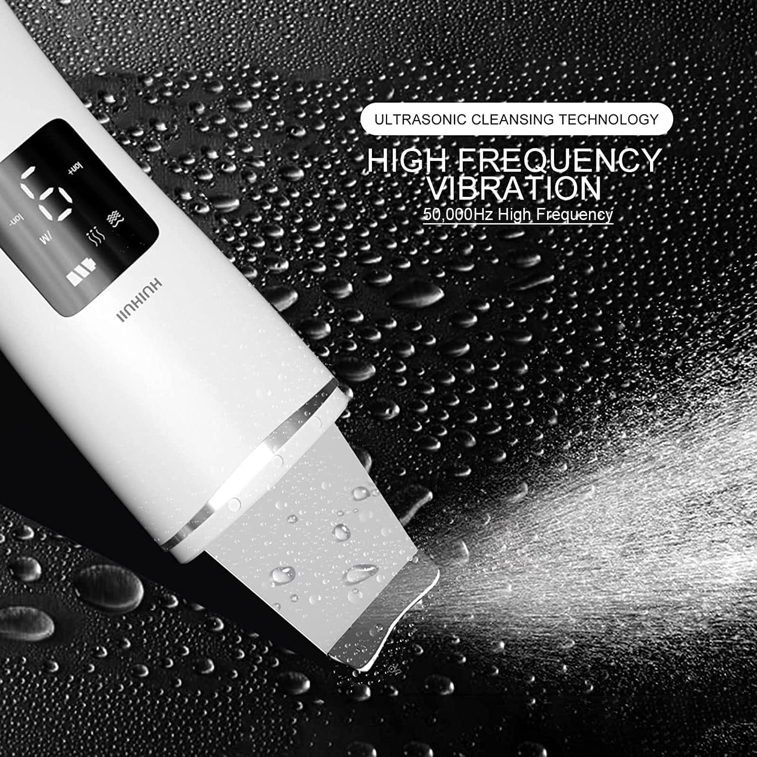 Face Scrubber Skin Spatula,Blackhead Remover with 4 Modes, Pore Extractor, Ultrasonic Face Spatula Deep Cleansing for Facial Skin Care