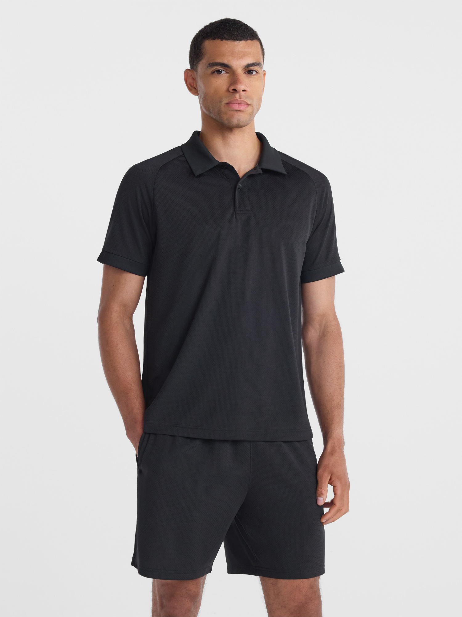 Athletic Works Men's Active DriWorks Mesh Polo Shirt