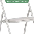 thumbnail image 4 of 3 Piece Foldable Table and Chair Set, Portable Upholstered Card Table and Chair, Metal Frame Folding Children Activity’s Table and Chair Set for Dining Room, Playroom, Living Room, Beige, 4 of 8