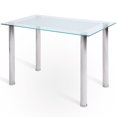 thumbnail image 1 of Modern Rectangular Tempered Glass Top Dining Table Kitchen Dining Room Furniture, 1 of 4