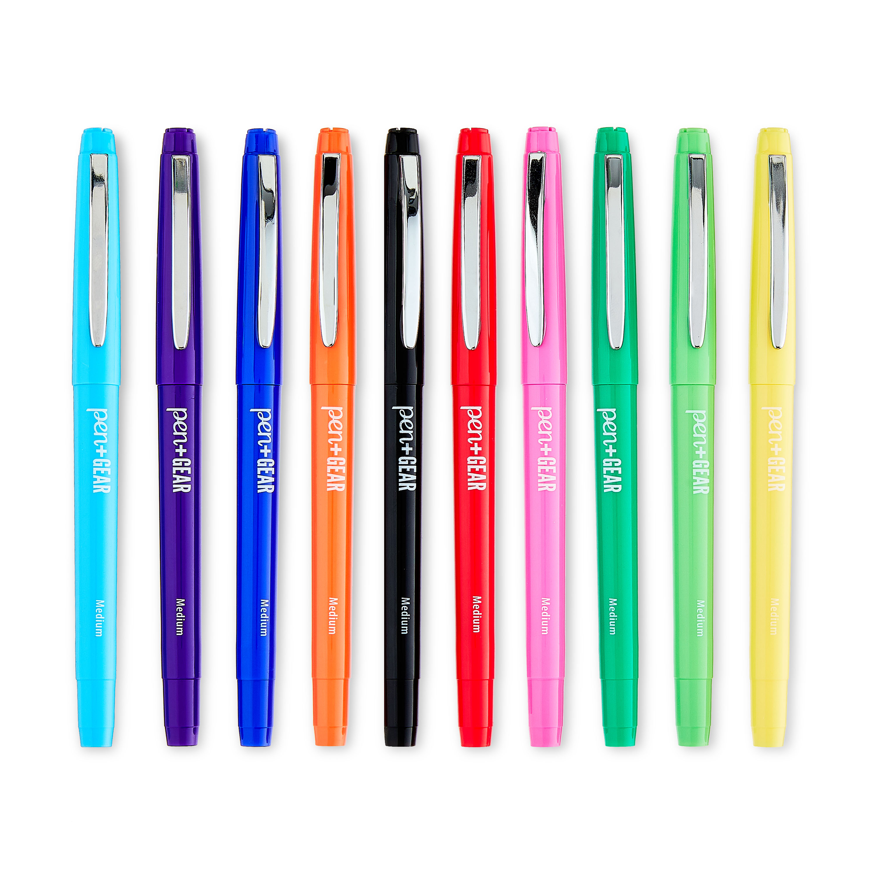 Plumas de fieltro de punta media Pen+Gear, colores surtidos, 10 unidades 6