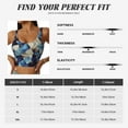 thumbnail image 5 of Bixox Women's Abstract Blue Squares Pattern Fitness Navel Tank Top U-Back Yoga Tank Top Sweatshirt Sports Bra, 5 of 7