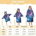 thumbnail image 4 of FORMRS Wearable Blanket Hoodie with Sleeves for Kids Cozy Flannel Sweatshirt, Galaxy Pattern, 4 of 7