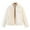 White, variant on WRKEKC Winter Coats for Women Solid Color Long Sleeve Notched Collar No Hood Casual Padded Jacket for Women Daily Wear Outerwear