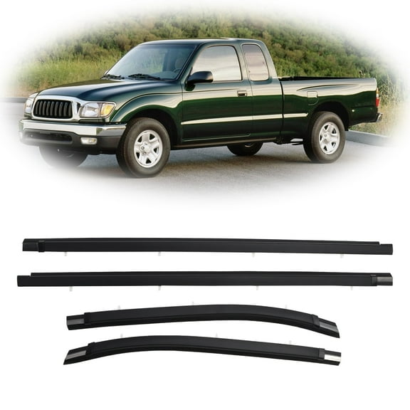 4pcs Front Door Window Belt Weatherstrip For Toyota Tacoma 2000-2004