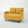 thumbnail image 3 of Artdeco Home Boston Convertible Futon Chair Yellow, Velvet Medium Pillows Included, Multi-Position 6 in Sofa, Futon Chair, 3 of 12