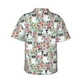 thumbnail image 4 of Biewer Terrier Dogs Flower Floral Men'S 3d Print Casual Button Down Shirts, Novelty Hawaiian Short Sleeves Xl, 4 of 7