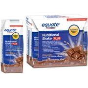 Equate Chocolate Nutritional Shake Plus, 8 FL OZ, 6 Count