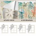 thumbnail image 5 of Teal Red Coastal Swag Valances for Windows, Kitchen Curtains 36 Inch Length 2 Panels Set, Jellyfish Nautical Beach Coral Starfish Short Curtains for Small Windows Rod Pocket Cafe Curtains 28"x36", 5 of 8