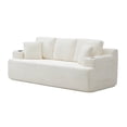thumbnail image 6 of Boneless Sofa, 3-Seater Floor Couch with Cup Holders and Side Pockets, Corduroy Fabric No Assembly Sofa for Living Room or Dorm, 86.2 Inch, Beige, 6 of 11
