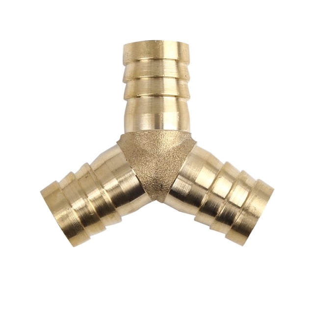 Conector adaptador de tubo de latón de 16 mm, accesorio en Y de 3 vías para manguera, para aire, agua, gas y aceite