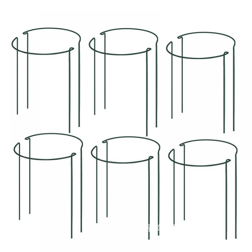10Pcs Plant Support Stake,Metal Garden Plant Stake, 8.3x 13.8 inch,Green Semi-Circular Plant Support Round,Suitable For Potted Plants,Tomato Plant Cage - image 1 of 6