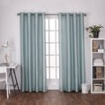 thumbnail image 1 of Exclusive Home Chatra Faux Silk Window Curtain Panel Pair with Grommet Top, 54x108, Robin Blue, 1 of 5