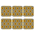thumbnail image 2 of Bingfone Vintage Sunflowers Leather Drinks Coasters with Set of 6,Suitable for Home Kitchen,Coffee Cup Coasters Home Gift, 2 of 9