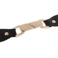 thumbnail image 4 of Hebillas de cuero negro Macarena con hebilla bolso de lona manualidades de bricolaje, 4 of 8