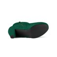 thumbnail image 5 of BLISSFUL STEP St. Patrick's Day Women's Side Zip Low Platform Block Heel Ankle Booties Emerald Green 7.5, 5 of 7