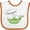 White and Orange, variant on Inktastic Sweet Pea Girls Baby Bib